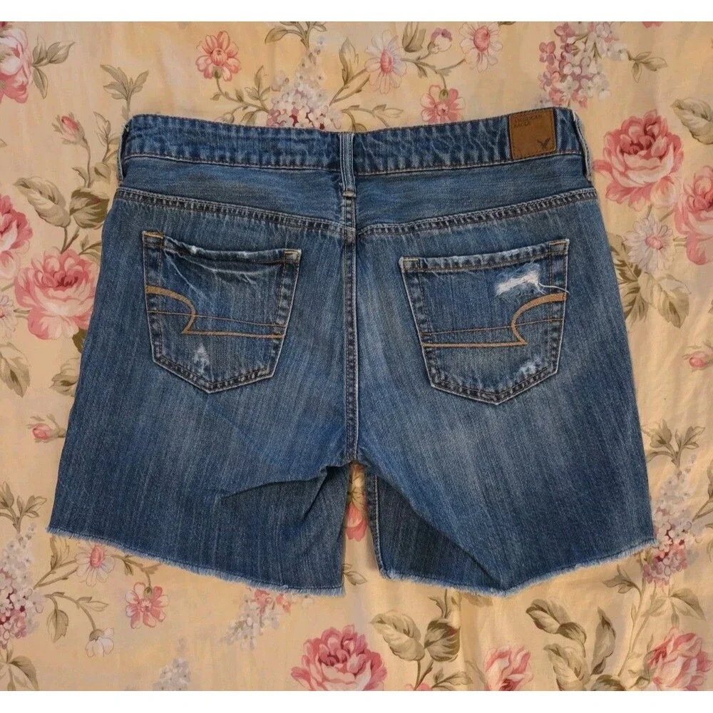 American Eagle Live Your Life Disressed Cut Off Denim Shorts 6